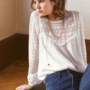 Sezane cotton blouse NWT
